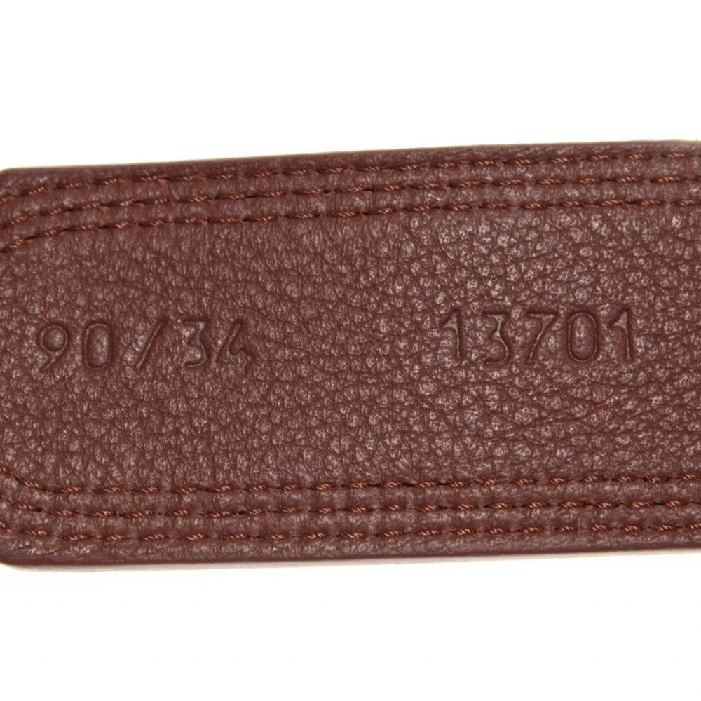 Leyva NWT Classic Belt Size 90 (US 34) in Brown Leather Made in Spain